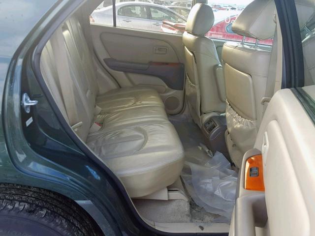 JT6GF10U9Y0057032 - 2000 LEXUS RX 300 GREEN photo 6