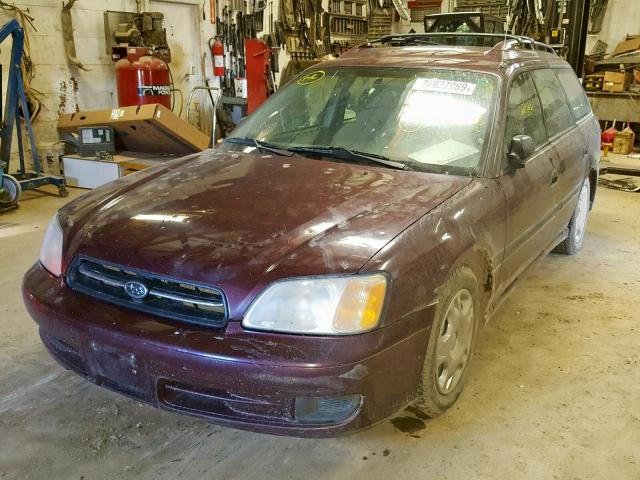 4S3BH635017306149 - 2001 SUBARU LEGACY L MAROON photo 2