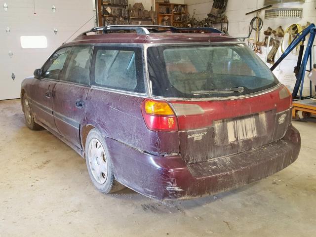 4S3BH635017306149 - 2001 SUBARU LEGACY L MAROON photo 3