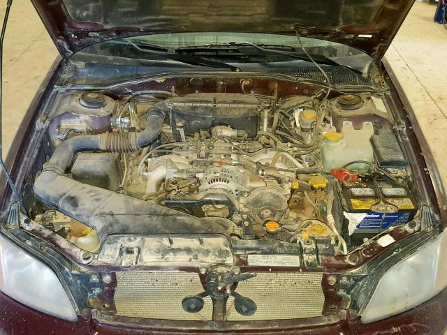 4S3BH635017306149 - 2001 SUBARU LEGACY L MAROON photo 7