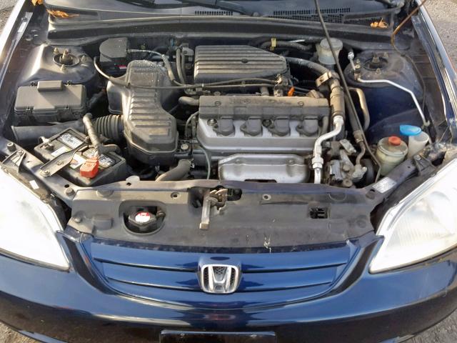 2HGES16533H620562 - 2003 HONDA CIVIC LX BLUE photo 7