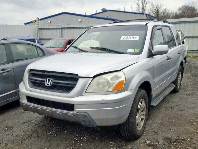 2HKYF18655H538557 - 2005 HONDA PILOT EXL SILVER photo 2