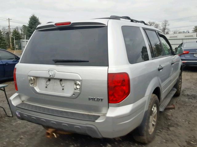 2HKYF18655H538557 - 2005 HONDA PILOT EXL SILVER photo 4