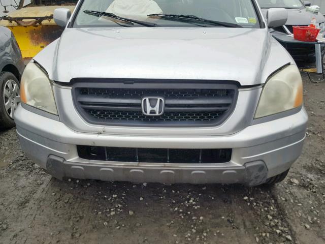 2HKYF18655H538557 - 2005 HONDA PILOT EXL SILVER photo 7