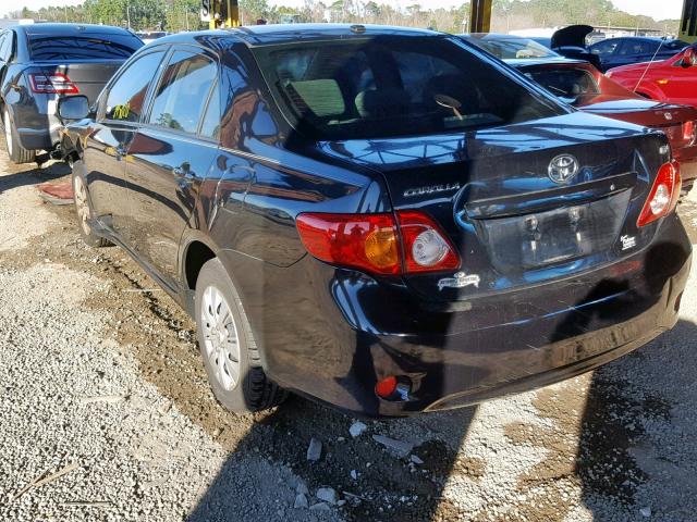 JTDBL40E89J030504 - 2009 TOYOTA COROLLA BA BLACK photo 3