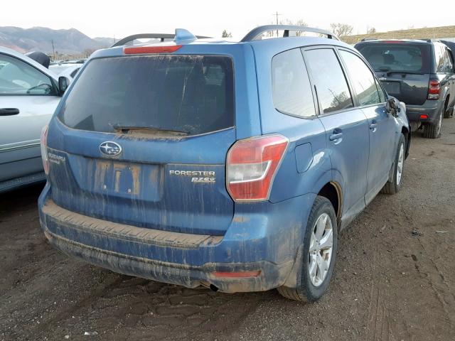 JF2SJADC1GH487688 - 2016 SUBARU FORESTER 2 BLUE photo 4