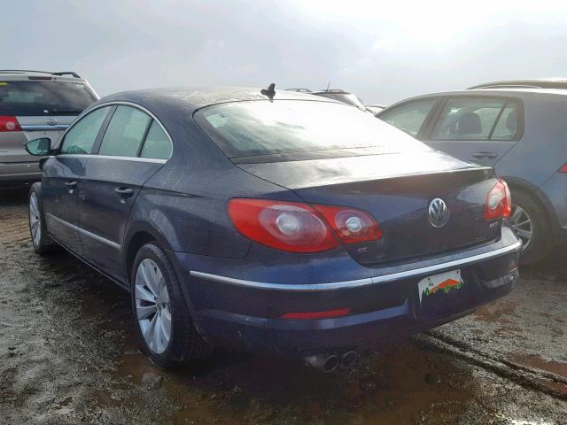 WVWMN7AN8CE511467 - 2012 VOLKSWAGEN CC SPORT BLUE photo 3