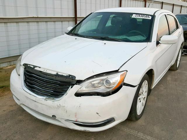 1C3CCBAB0DN733534 - 2013 CHRYSLER 200 LX WHITE photo 2