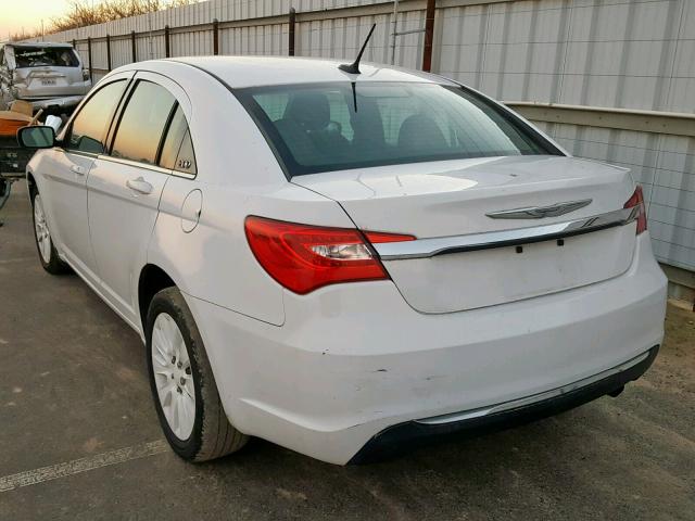 1C3CCBAB0DN733534 - 2013 CHRYSLER 200 LX WHITE photo 3