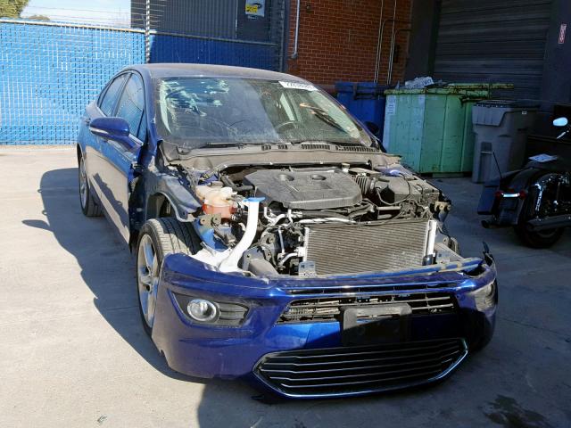 3FA6P0H93ER393207 - 2014 FORD FUSION SE BLUE photo 1