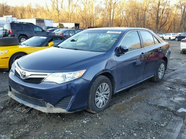 4T4BF1FK0ER436760 - 2014 TOYOTA CAMRY L BLUE photo 2