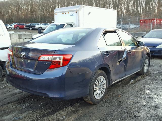 4T4BF1FK0ER436760 - 2014 TOYOTA CAMRY L BLUE photo 4