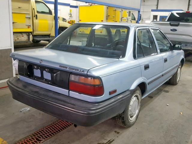 1NXAE92E3KZ047131 - 1989 TOYOTA COROLLA DL BLUE photo 4