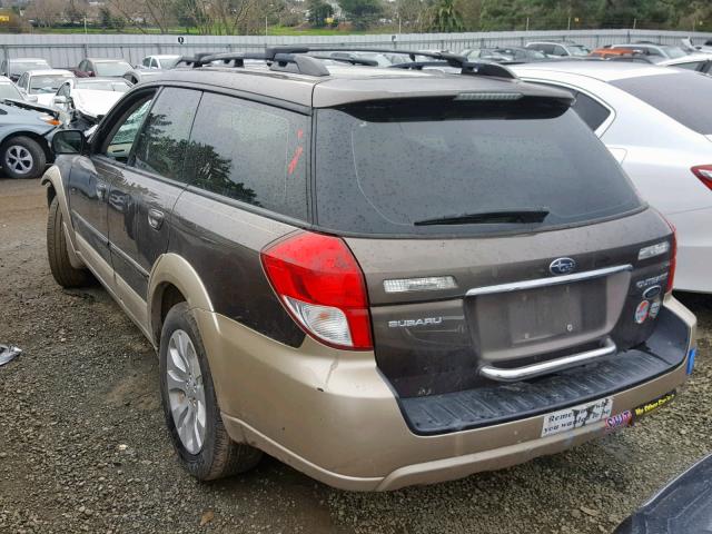 4S4BP86C284300062 - 2008 SUBARU OUTBACK 3. BROWN photo 3