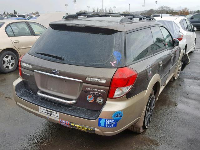 4S4BP86C284300062 - 2008 SUBARU OUTBACK 3. BROWN photo 4