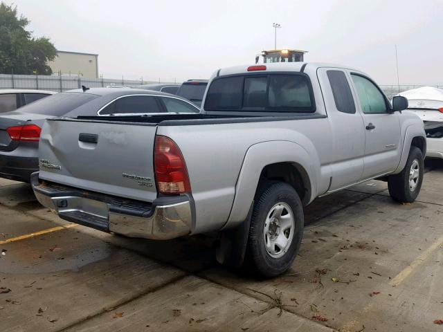 5TETX62N37Z394754 - 2007 TOYOTA TACOMA PRE SILVER photo 4