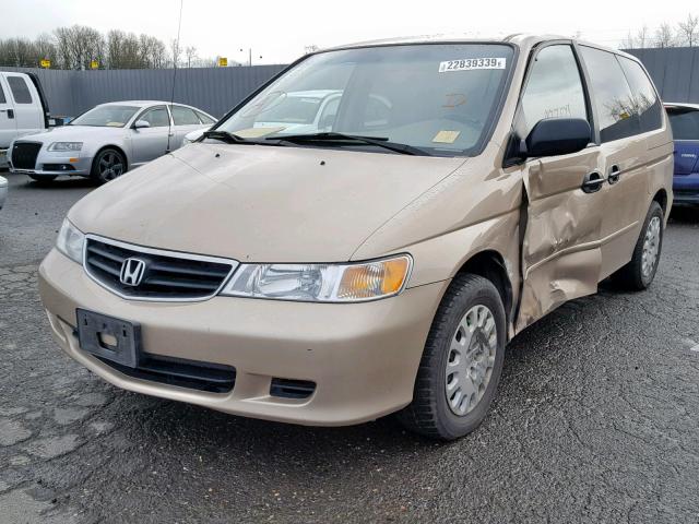 2HKRL18512H532593 - 2002 HONDA ODYSSEY LX TAN photo 2