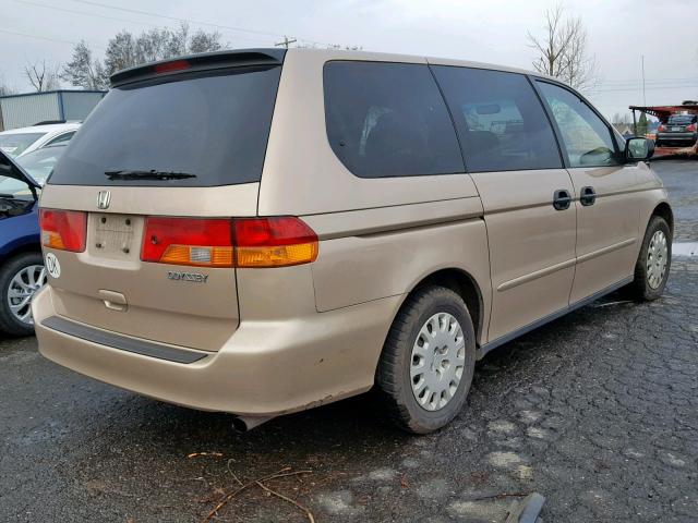 2HKRL18512H532593 - 2002 HONDA ODYSSEY LX TAN photo 4