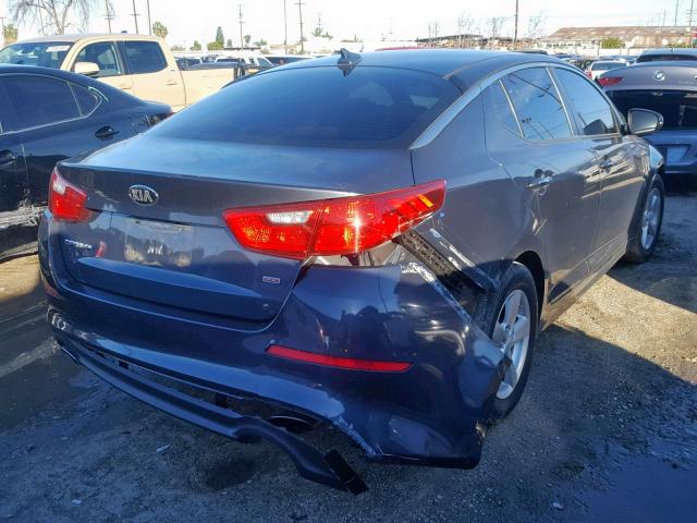 KNAGM4A70F5569252 - 2015 KIA OPTIMA LX GRAY photo 4