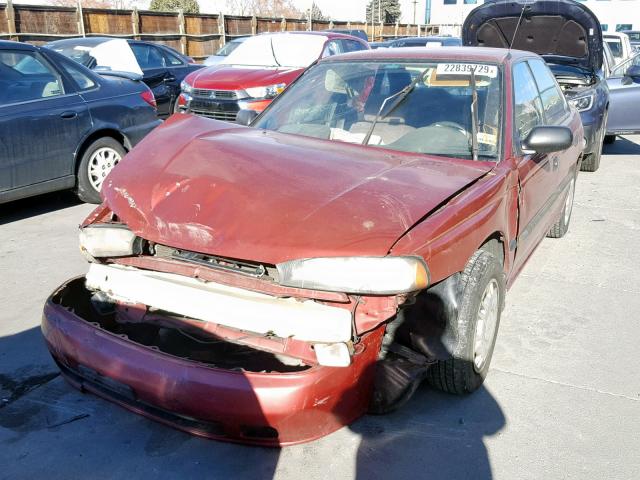 4S3BD6353S7221478 - 1995 SUBARU LEGACY L A RED photo 2