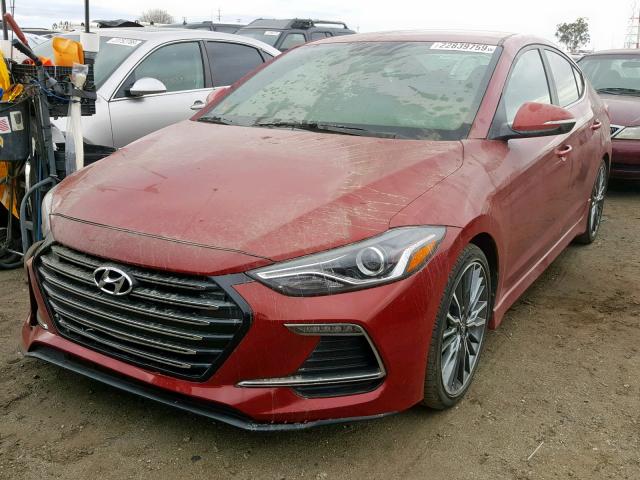 KMHD04LB8HU360431 - 2017 HYUNDAI ELANTRA SP RED photo 2