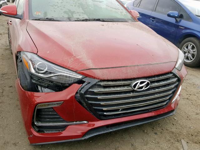 KMHD04LB8HU360431 - 2017 HYUNDAI ELANTRA SP RED photo 9