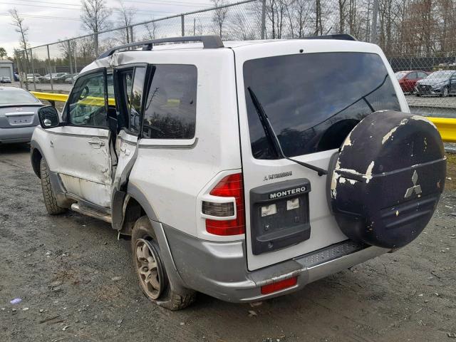 JA4MW51R12J049273 - 2002 MITSUBISHI MONTERO LI WHITE photo 3