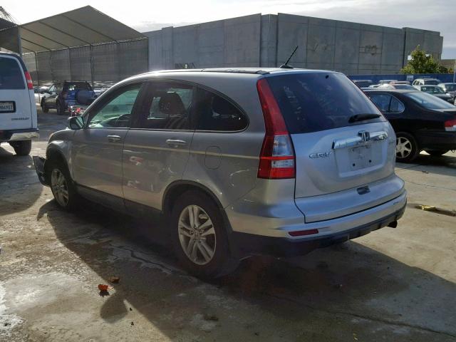 5J6RE4H73AL097433 - 2010 HONDA CR-V EXL SILVER photo 3