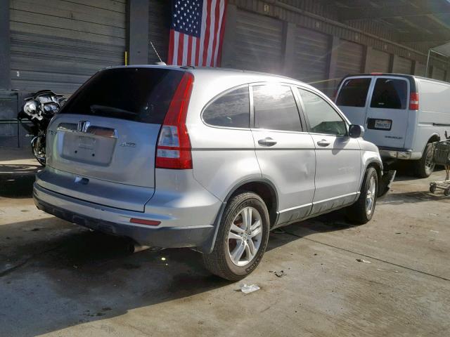 5J6RE4H73AL097433 - 2010 HONDA CR-V EXL SILVER photo 4