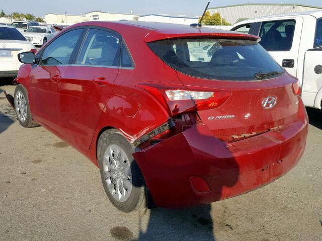 KMHD35LH4GU334635 - 2016 HYUNDAI ELANTRA GT RED photo 3