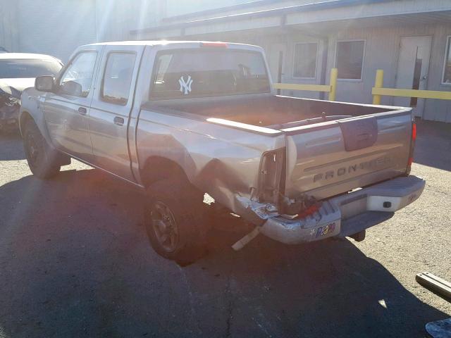 1N6ED27T61C365527 - 2001 NISSAN FRONTIER C TAN photo 3