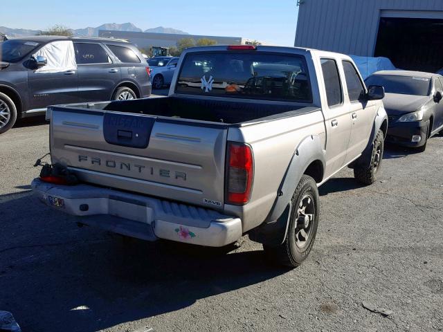 1N6ED27T61C365527 - 2001 NISSAN FRONTIER C TAN photo 4