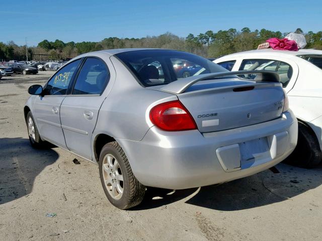 1B3ES56CX5D284348 - 2005 DODGE NEON SXT SILVER photo 3