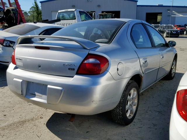 1B3ES56CX5D284348 - 2005 DODGE NEON SXT SILVER photo 4