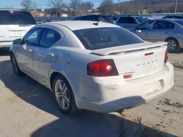 1B3BD1FG0BN514087 - 2011 DODGE AVENGER MA WHITE photo 3