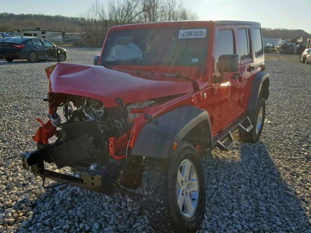 1C4BJWDG3HL546866 - 2017 JEEP WRANGLER U RED photo 2