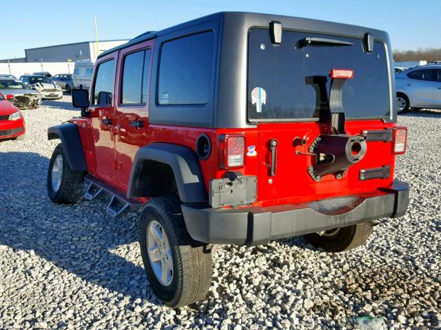 1C4BJWDG3HL546866 - 2017 JEEP WRANGLER U RED photo 3