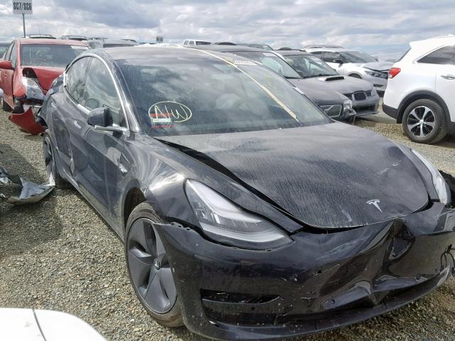 5YJ3E1EA6JF062575 - 2018 TESLA MODEL 3 შავი ფოტო 1