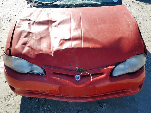 2G1WW12E959112986 - 2005 CHEVROLET MONTE CARL RED photo 7