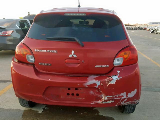 ML32A4HJ1FH057332 - 2015 MITSUBISHI MIRAGE ES RED photo 9