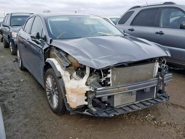 3FA6P0K97DR267858 - 2013 FORD FUSION TIT GRAY photo 1