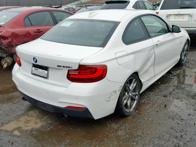 WBA1J7C57EVW84912 - 2014 BMW M235I WHITE photo 4