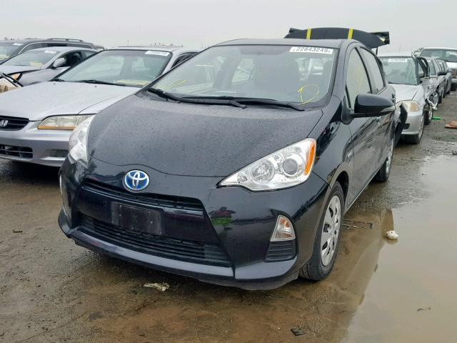 JTDKDTB36E1573752 - 2014 TOYOTA PRIUS C BLACK photo 2