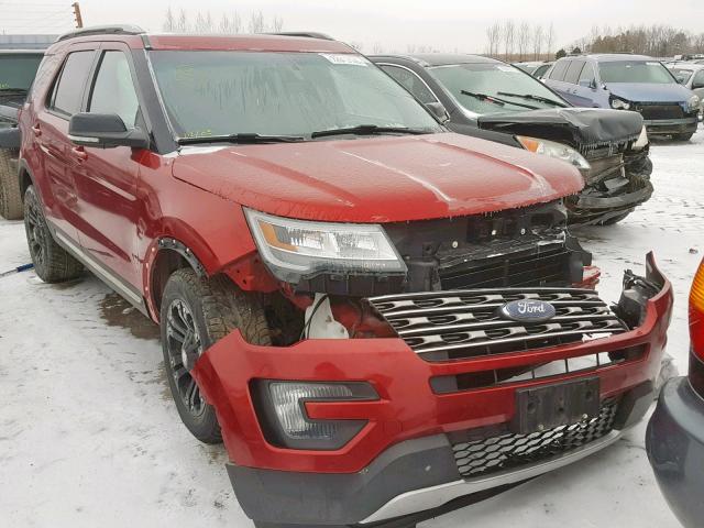 1FM5K8D83GGA39385 - 2016 FORD EXPLORER X RED photo 1