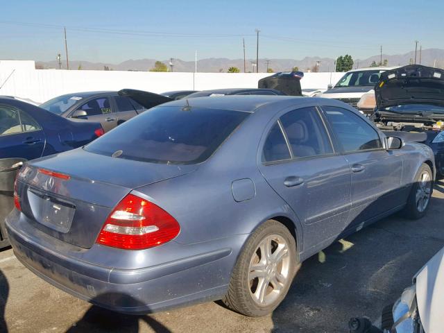 WDBUF56J26A840957 - 2006 MERCEDES-BENZ E 350 BLUE photo 4