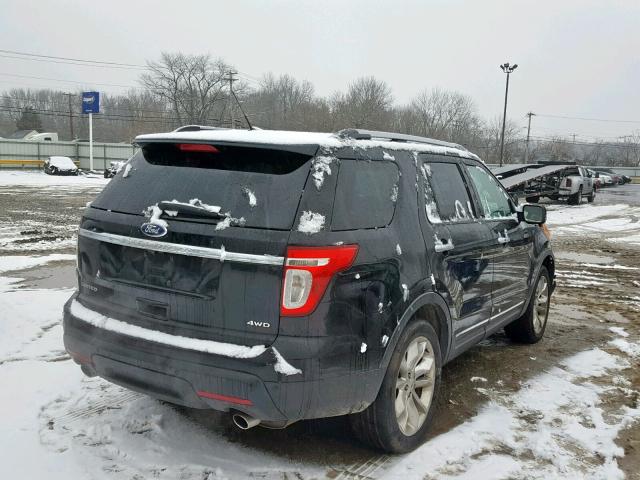 1FMHK8F86CGA39403 - 2012 FORD EXPLORER L BLACK photo 4