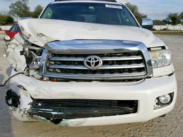 5TDYY5G17AS030442 - 2010 TOYOTA SEQUOIA PL WHITE photo 9