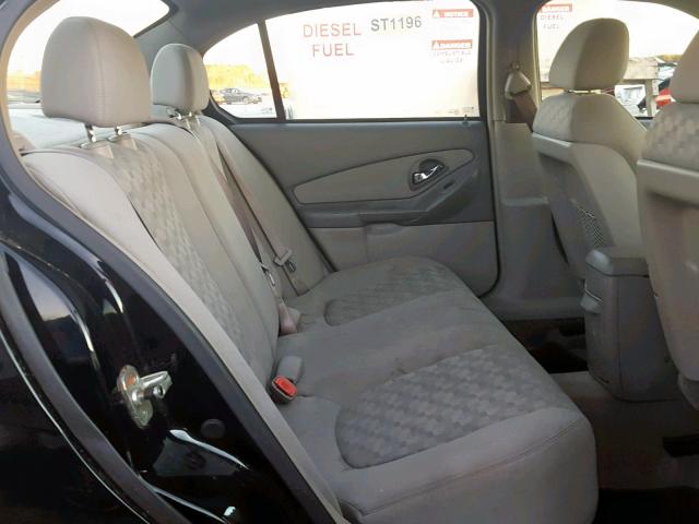 1G1ZT54845F186392 - 2005 CHEVROLET MALIBU LS BLACK photo 6
