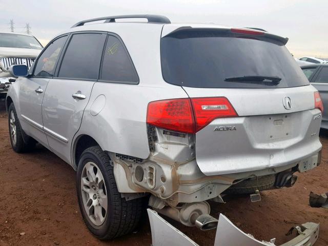 2HNYD28209H528116 - 2009 ACURA MDX SILVER photo 3