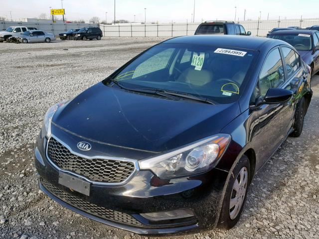 KNAFK4A60E5119667 - 2014 KIA FORTE LX BLACK photo 2